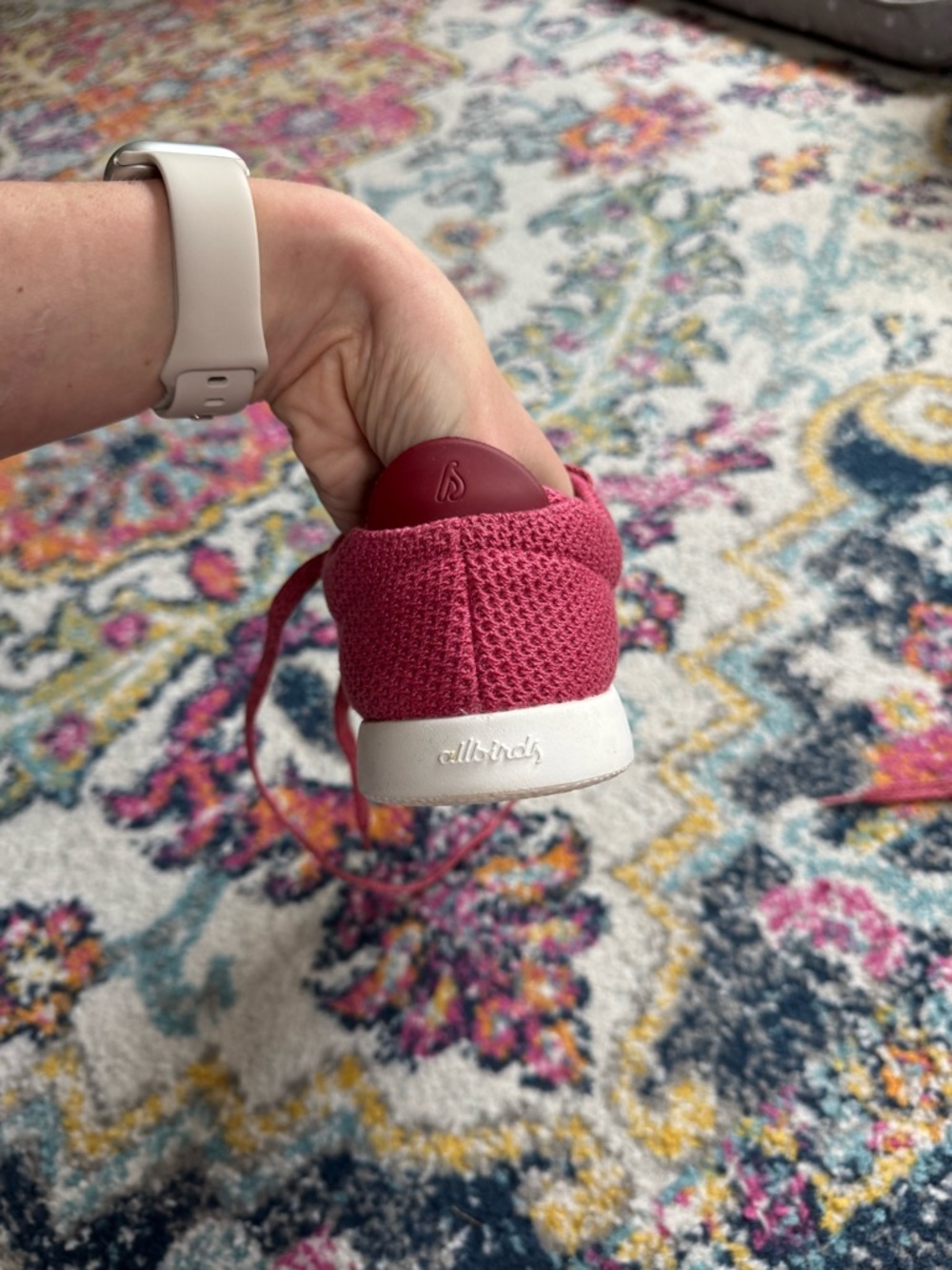 allbirds Women’s Tree Runners Knit Sneaker in Berry Pink - Like new! - Picture 10 of 10